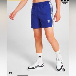adidas Originals Adicolor 3-Stripes Kids boys lined Swim Shorts trunks large EUC